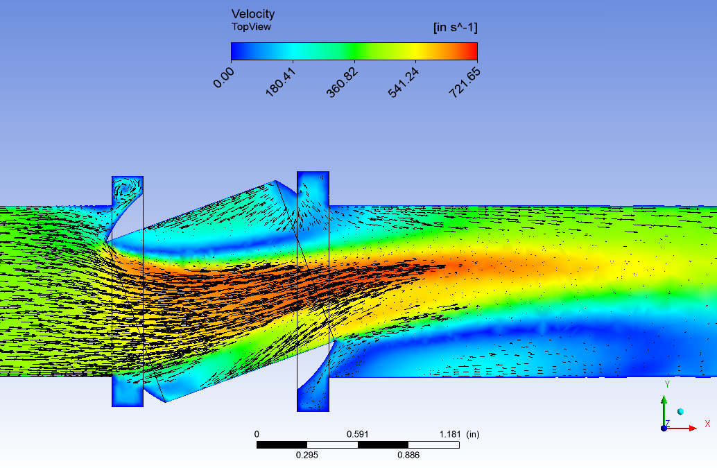 1 way FSI Simulation of a Ball Valve